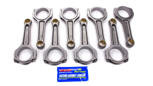 Callies U14140 Connecting Rod, Ultra, I Beam, 6.125 in Long, Bushed, 7/16 in Cap Screws, ARPL19, Small Block Chevy, Set of 8