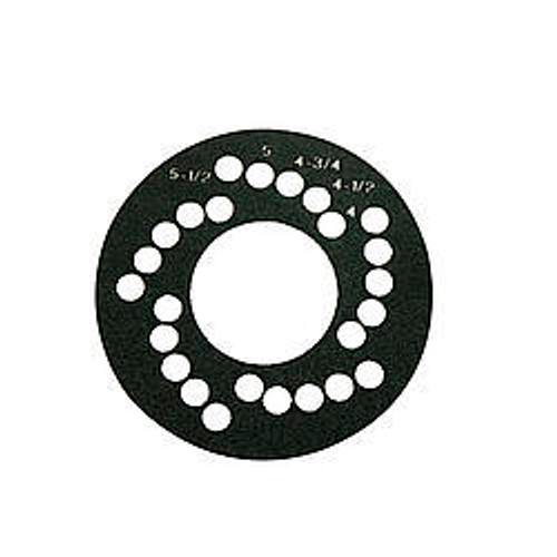 Chassis Engineering C/E8126 Bolt Circle Template, 5 x 4 in to 5 x 5-1/2 in Bolt Circles, Aluminum, Black Paint, Each