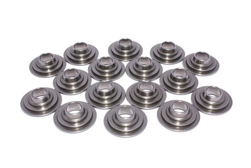 Comp Cams 1730-16 Valve Spring Retainer, 10 Degree, 1.065 in / 0.700 in OD Steps, 1.437-1.500 in Dual Spring, Steel, Set of 16