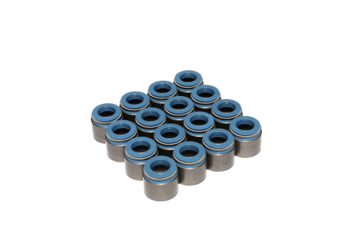 Comp Cams 517-16 Valve Stem Seal, Positive Stop, 11/32 in Valve Stem, 0.500 in Guide, Steel Body / Viton, Set of 16