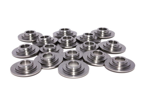 Comp Cams 754-16 Valve Spring Retainer, 7 Degree, 0.860 in / 0.610 in OD Steps, 1.250 in Dual Spring, Titanium, Set of 16