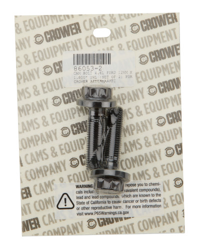 Crower 86053-2 Camshaft Gear Bolt Kit, 12 mm x 1.5 Thread, 1.800 in Long, 12 Point Head, Pair