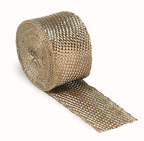 Design Engineering 10125 Exhaust Wrap, Titanium, 2 in Wide, 33 ft Roll, Woven Fiberglass, Titanium, Each