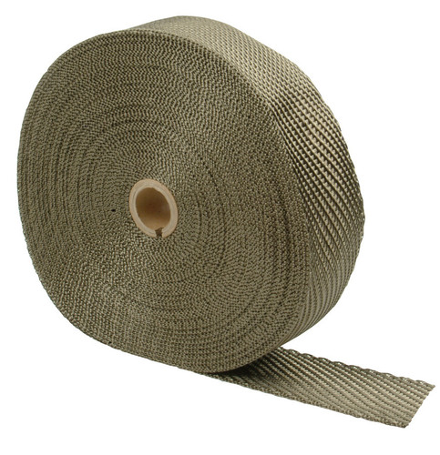 Design Engineering 10130 Exhaust Wrap, Titanium, 2 in Wide, 100 ft Roll, Woven Fiberglass, Titanium, Each