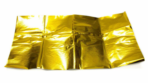 Design Engineering 10392 Heat Barrier, Reflect-A-Gold, 12 x 24 in Sheet, Self Adhesive Backing, Laminated Glass Cloth, Gold, Each