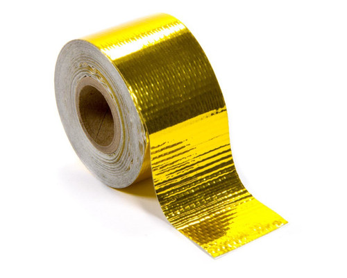 Design Engineering 10395 Heat Barrier Tape, Reflect-A-Gold, 1-1/2 in Wide, 30 ft Roll, Self Adhesive Backing, Laminated Glass Cloth, Gold, Each