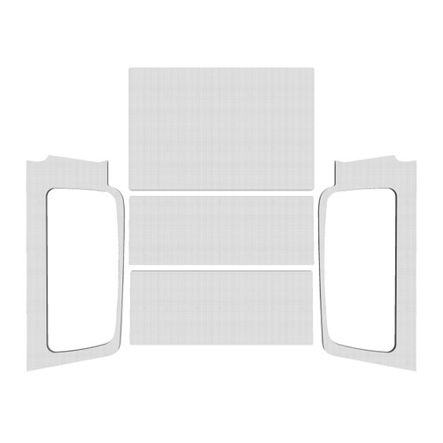 Design Engineering 50602 Sound Barrier Kit, Headliner, Sound Deadening Headliner, Pre-Cut, Self Adhesive Backing, White, 4-Door, Jeep Wrangler TJ 2004-06, Kit