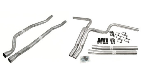 Dynomax 89004 Exhaust Pipe Kit, Header-Back, 2-1/4 in Pipe Diameter, Steel, Aluminized, GM Fullsize Truck 1973-87, Kit