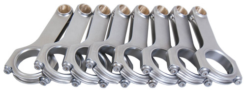 Eagle CRS5400C3D Connecting Rod, H Beam, 5.400 in Long, Bushed, 7/16 in Cap Screws, Forged Steel, Small Block Ford, Set of 8