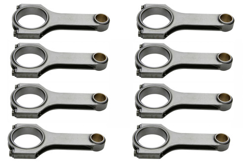 Eagle CRS5400S3D Connecting Rod, H Beam, 5.400 in Long, Bushed, 7/16 in Cap Screws, Forged Steel, Small Block Ford, Set of 8