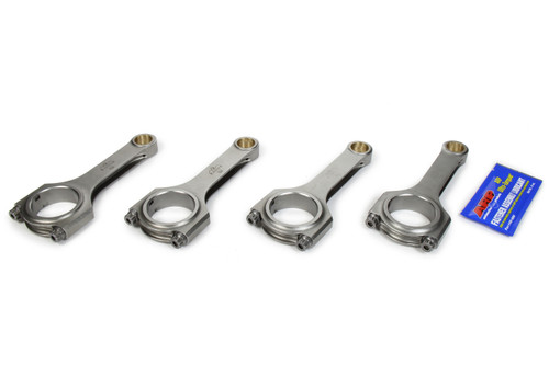 Eagle CRS5430A3D Connecting Rod, H Beam, 5.430 in Long, Bushed, 3/8 in Cap Screws, Forged Steel, Honda B-Series, Set of 4