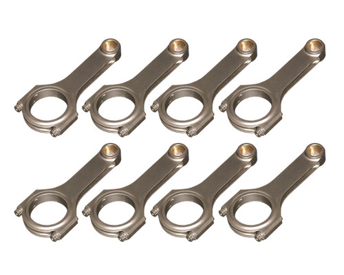 Eagle CRS5956F3D Connecting Rod, H Beam, 5.956 in Long, Bushed, 7/16 in Cap Screws, Forged Steel, Small Block Ford, Set of 8
