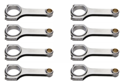Eagle CRS6000S3D2000 Connecting Rod, H Beam, 6.000 in Long, Bushed, 7/16 in Cap Screws, ARP2000, Small Block Chevy, Set of 8