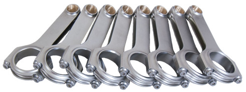 Eagle CRS6250B3D Connecting Rod, H Beam, 6.250 in Long, Bushed, 7/16 in Cap Screws, Forged Steel, Small Block Chevy / Ford, Set of 8