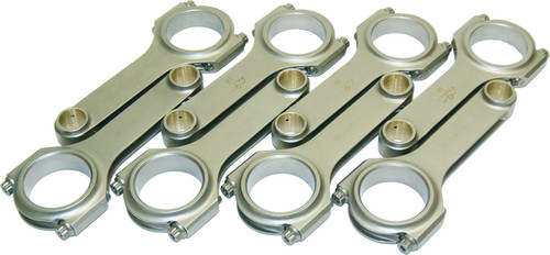 Eagle CRS63853D2000 Connecting Rod, H Beam, 6.385 in Long, Bushed, 7/16 in Cap Screws, ARP2000, Big Block Chevy, Set of 8