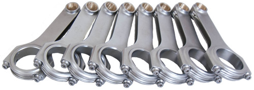 Eagle CRS6760B3D Connecting Rod, H Beam, 6.760 in Long, Bushed, 7/16 in Cap Screws, Forged Steel, Mopar RB-Series, Set of 8