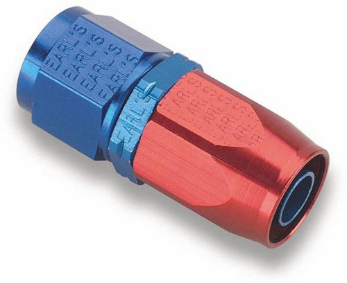 Earls 300120ERL Fitting, Hose End, Auto-Fit, Straight, 20 AN Hose to 20 AN Female, Aluminum, Blue / Red Anodized, Each