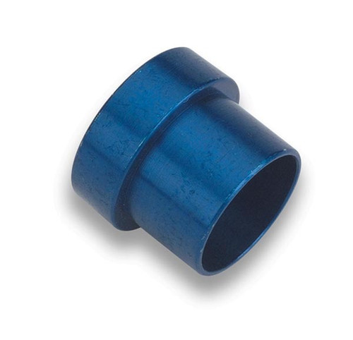 Earls 981908ERL Fitting, Tube Sleeve, 8 AN, 1/2 in Tube, Aluminum, Blue Anodized, Each