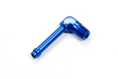 Earls 984204ERL Fitting, Adapter, 90 Degree, 1/4 in Hose Barb to 1/8 in NPT Male, Aluminum, Blue Anodized, Each