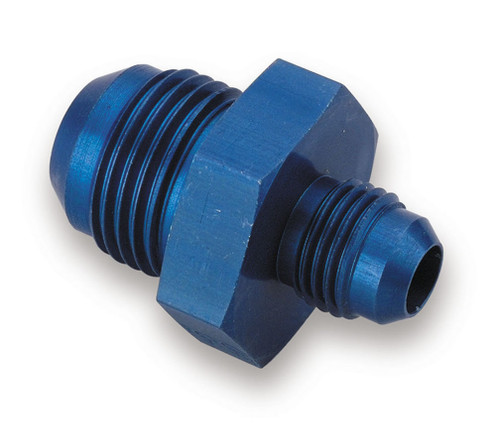 Earls 991902ERL Fitting, Adapter, Straight, 4 AN Male to 3 AN Male, Aluminum, Blue Anodized, Each