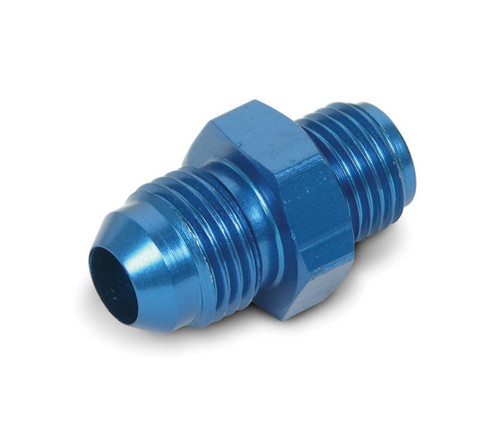 Earls 991946ERL Fitting, Adapter, Straight, 6 AN Male to 1/2-20 in Inverted Flare Male, Aluminum, Blue Anodized, Hardline, Each