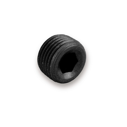 Earls AT593202ERL Fitting, Plug, 1/8 in NPT, Allen Head, Aluminum, Black Anodized, Pair