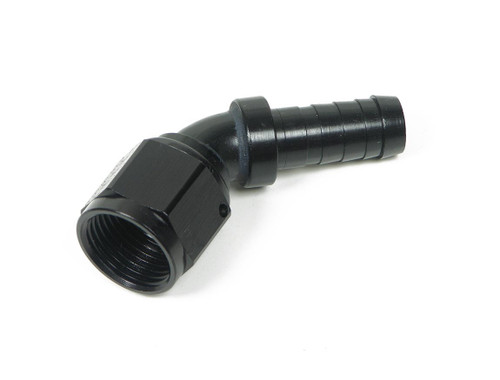 Earls AT704612ERL Fitting, Hose End, Ano-Tuff, Auto-Mate, 45 Degree, 12 AN Hose Barb to 12 AN Female, Aluminum, Black Anodized, Each