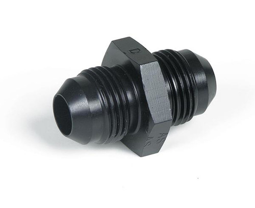 Earls AT981503ERL Fitting, Adapter, Straight, 3 AN Female to 3 AN Male, Aluminum, Black Anodized, Each