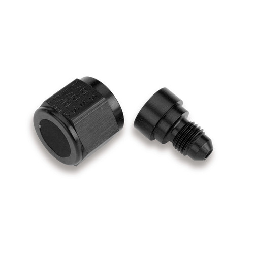 Earls AT9892108ERL Fitting, Adapter, Straight, 10 AN Female to 8 AN Male, Aluminum, Black Anodized, Each