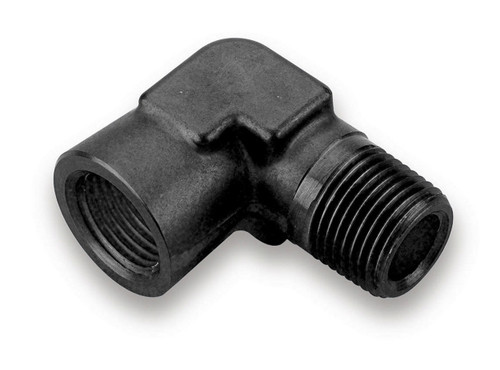 Earls AT991401ERL Fitting, Adapter, 90 Degree, 1/8 in NPT Female to 1/8 in NPT Male, Aluminum, Black Anodized, Each