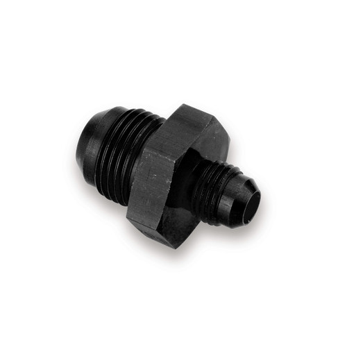 Earls AT991907ERL Fitting, Adapter, Straight, 6 AN Male to 5 AN Male, Aluminum, Black Anodized, Each