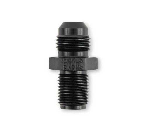 Earls AT991946LERL Fitting, Adapter, Straight, 6 AN Male to 1/2-20 in Inverted Flare, Aluminum, Black Anodized, Each