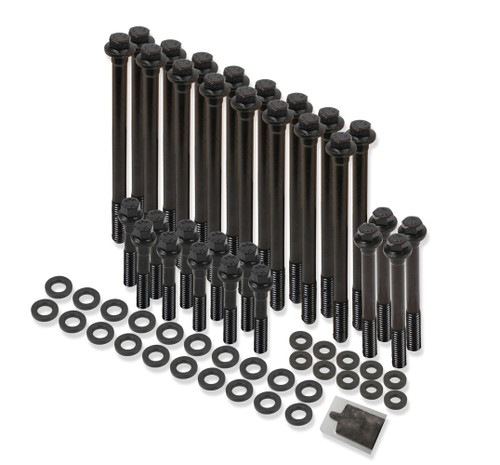 Earls HBS-001ERL Cylinder Head Stud Kit, Hex Head, Chromoly, Black Oxide, GM LS-Series, Kit
