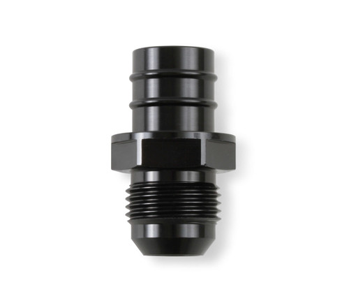 Earls LS0039ERL Fitting, Adapter, Straight, 10 AN Male to 3/4 in PCV Male, Aluminum, Black Anodized, GM LS-Series, Each