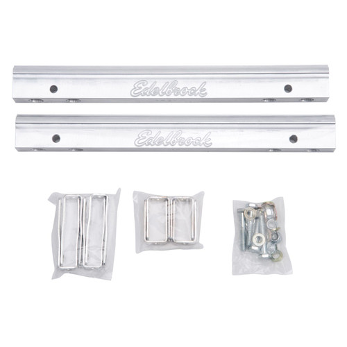 Edelbrock 3634 Fuel Rail, Super Victor EFI, Hardware Included, Aluminum, Clear Anodized, Pontiac V8, Kit