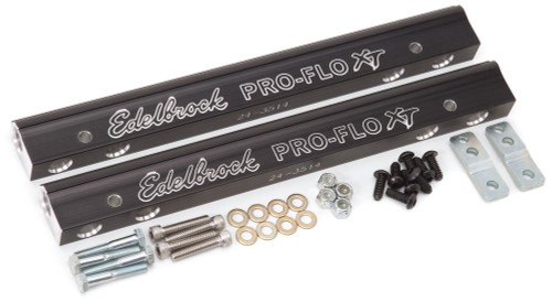 Edelbrock 3644 Fuel Rail, Pro-Flo XT EFI, Hardware Included, Aluminum, Black Anodized, Mopar RB-Series, Kit