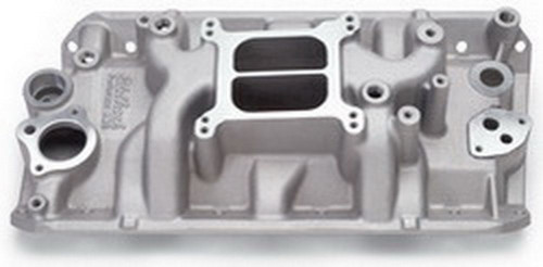 Edelbrock 3731 Intake Manifold, Performer AMC, Square Bore, Dual Plane, Aluminum, Natural, AMC V8, Each