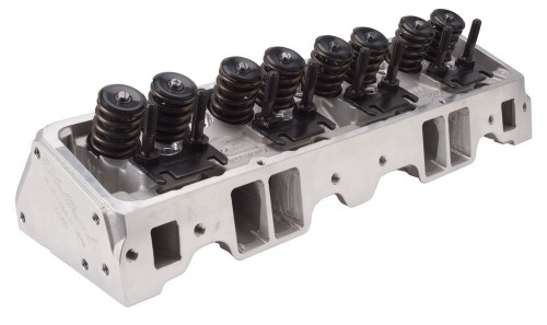 Edelbrock 60899 Cylinder Head, Performer RPM, Assembled, 2.020 / 1.600 in Valve, 195 cc Intake, 64 cc Chamber, 1.460 in Springs, Straight Plug, Aluminum, Small Block Chevy, Each