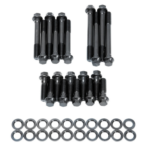 Edelbrock 85552 Cylinder Head Bolt Kit, E-Series, Hex Head, Chromoly, Black Oxide, Small Block Mopar, Kit