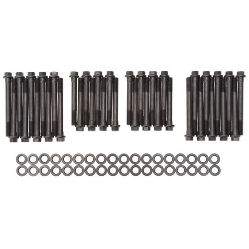 Edelbrock 85812 Cylinder Head Bolt Kit, E-Series, Hex Head, Chromoly, Black Oxide, GM W-Series, Kit