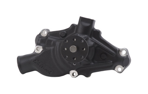 Edelbrock 88103 Water Pump, Mechanical, Victor Series, 5/8 in Pilot, Short Design, Aluminum, Black Powder Coat, Small Block Chevy, Each