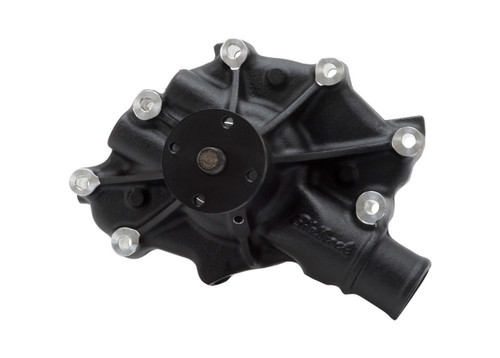 Edelbrock 88403 Water Pump, Mechanical, Victor Series, Reverse Rotation, 5/8 in Pilot, Aluminum, Black Powder Coat, Small Block Ford, Each