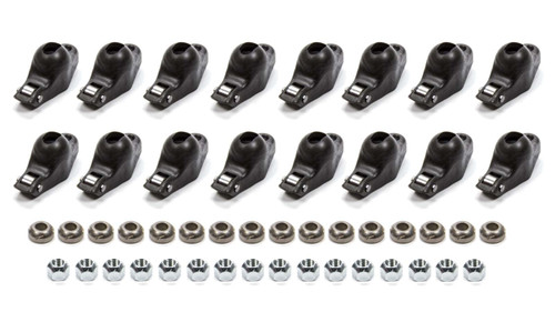 Elgin RK-840RS Rocker Arm, 3/8 in Stud Mount, 1.50 Ratio, Roller Tip, Ball / Nut Included, Steel, Small Block Chevy, Set of 16