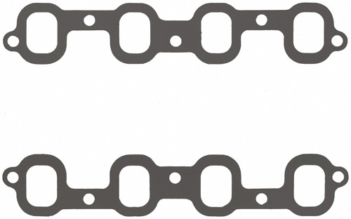 Fel-Pro 1237-1 Intake Manifold Gasket, 0.030 in Thick, 1.400 x 1.900 in Rectangular Port, Composite, Chevy SB2, Pair
