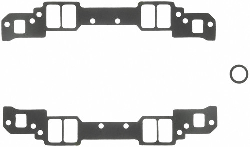Fel-Pro 1278 Intake Manifold Gasket, 0.045 in Thick, 1.250 x 2.150 in Rectangular Port, Composite, 18 Degree Heads, Small Block Chevy, Kit