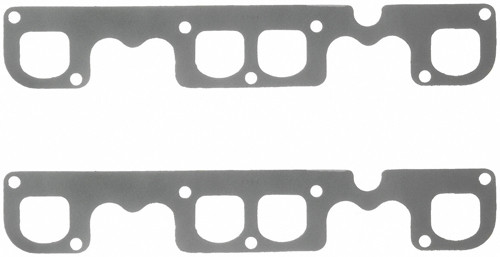 Fel-Pro 1445 Exhaust Manifold / Header Gasket, 1.700 x 1.780 in Raised D Port, Steel Core Laminate, Small Block Chevy, Pair