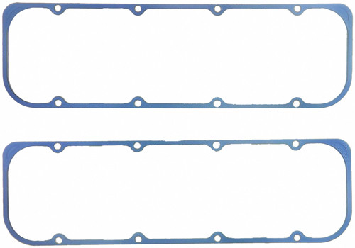 Fel-Pro 1655-1 Valve Cover Gasket, 0.172 in Thick, Steel Core Silicone Rubber, Chevy SB2, Pair