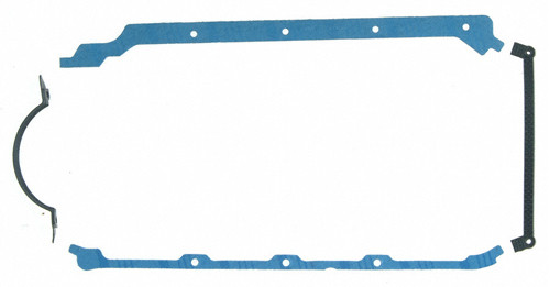Fel-Pro 1816 Oil Pan Gasket, 0.094 in Thick, Trimmed, Multi-Piece, Steel Core Rubber Coated Fiber, Big Block Chevy, Kit