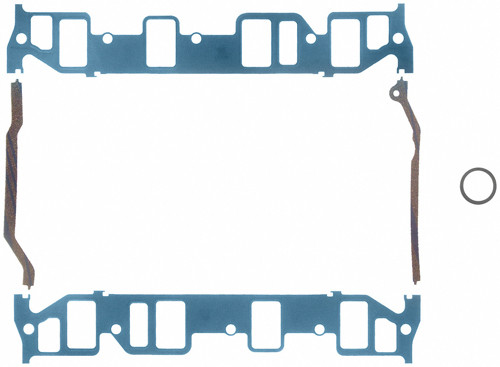Fel-Pro MS 90145 Intake Manifold Gasket, 1.379 x 2.400 in Rectangular Port, Steel Core Laminate, Ford FE / MEL-Series, Kit