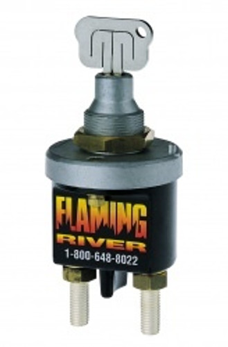 Flaming River FR1009 Battery Disconnect, Big Switch, Laser Cut Key Switch, Panel Mount, 250 amp, 12-24V, Kit
